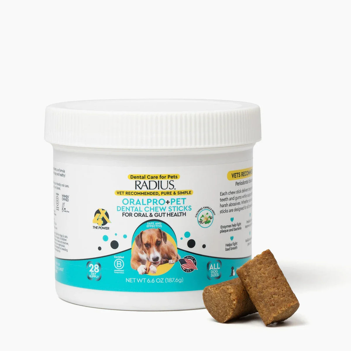 OralPro+ Pet Dental & Gut Chew Sticks for Dogs